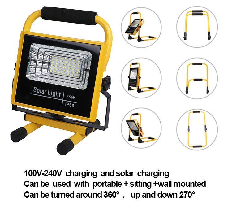 LED solar flood light