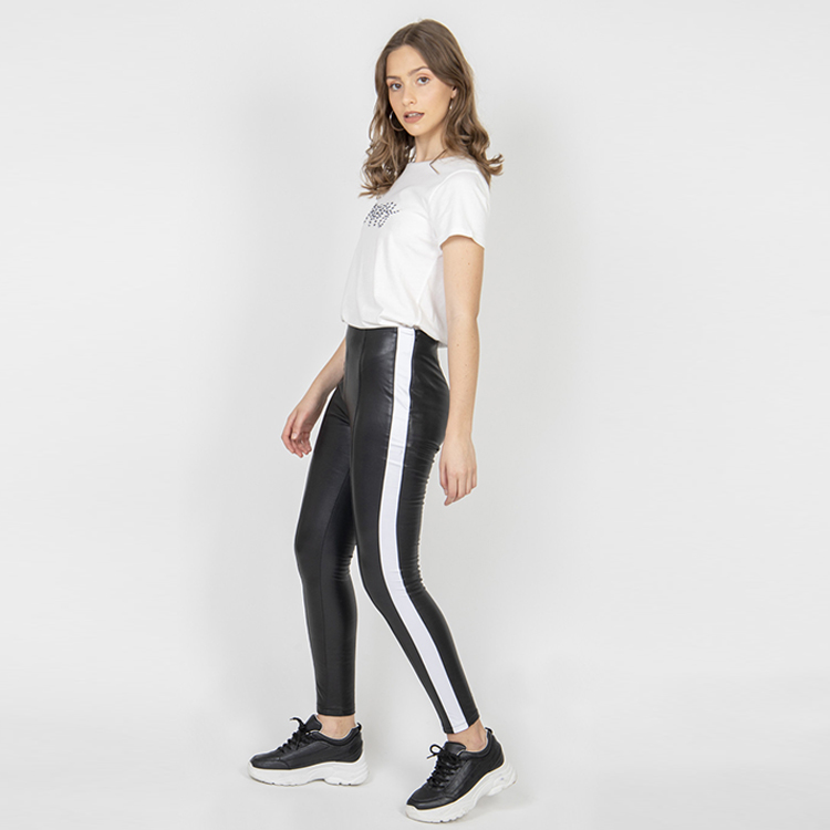 Tight black fashion outer wear trousers