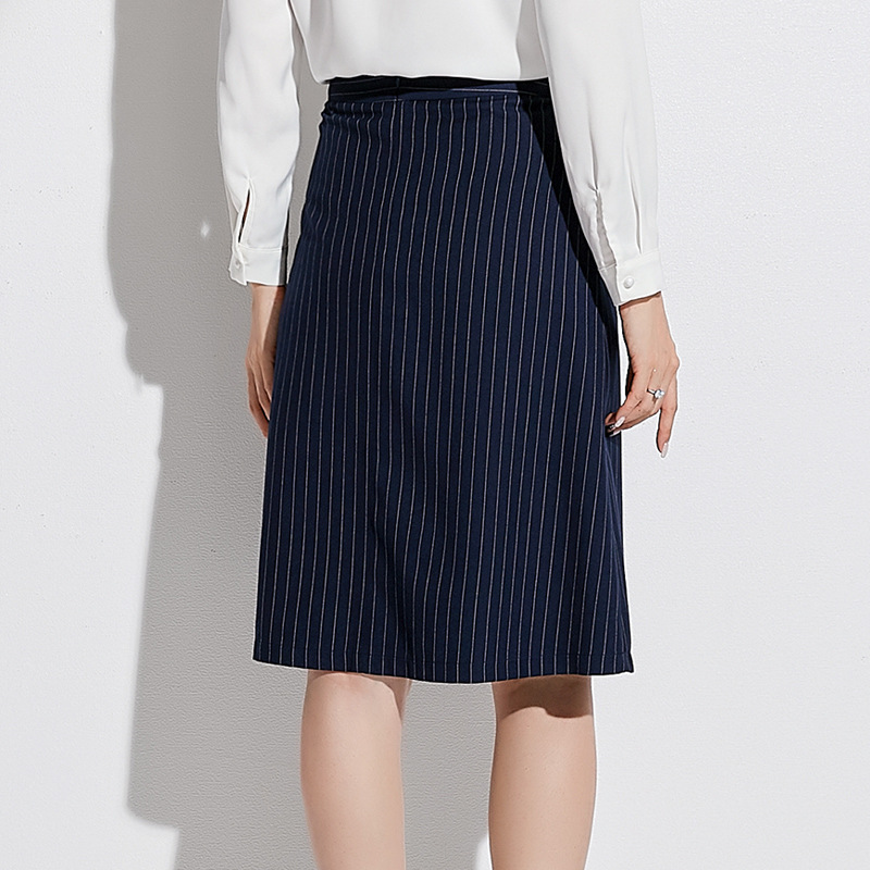 Striped A-line High Waist
