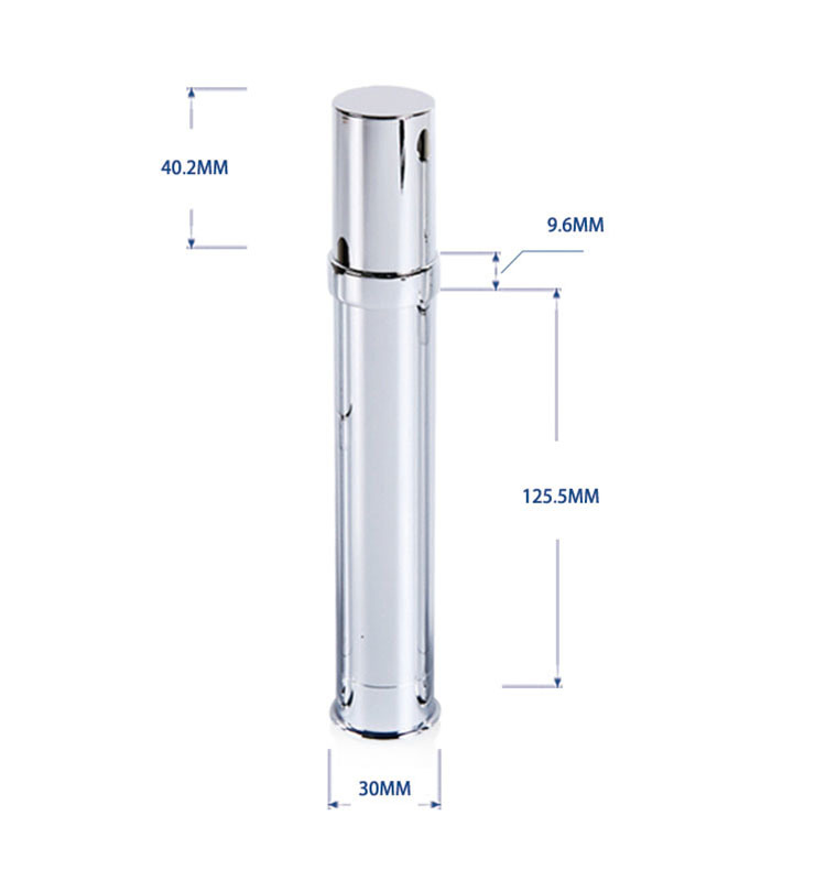 Neue Ankunft 35ml Kunststoffprodukte zylindrisch als kosmetische Airless-Flasche