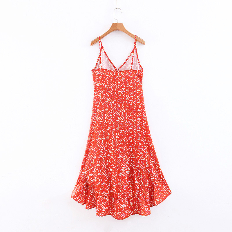 Custom Dots Printed Women Sling Dress