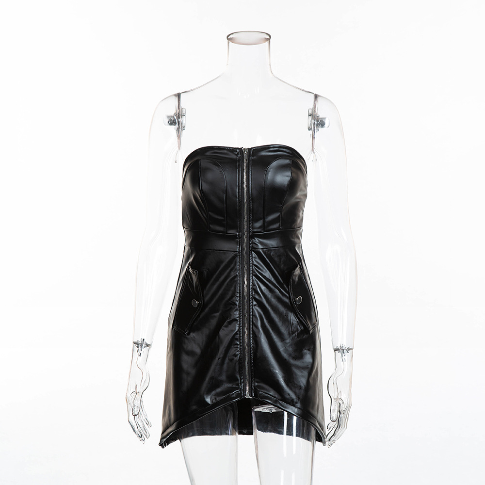 Wear Black Strapless Bodycon Dress