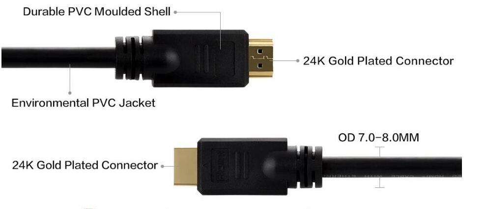 HDMI 케이블 1.5m HDMI 남성-남성 HDMI TV 케이블 금도금 1080P