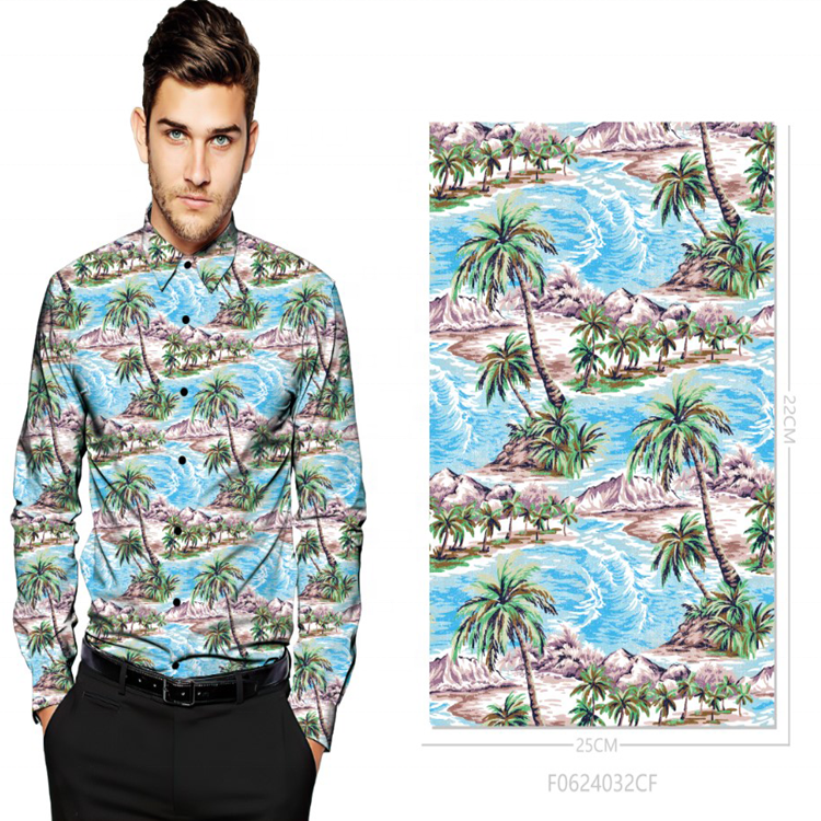 Cotton Satin Sateen Digital Printed Shirt Fabric