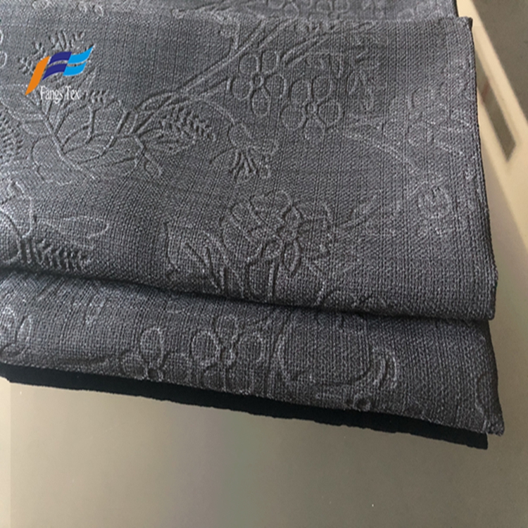 100 Polyester British Linen 3D Embossed Abaya Fabric 2