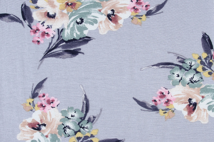 Elegant Rayon Grey Fabric