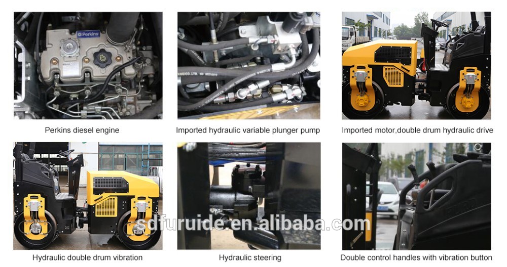 3 Ton Soil Compaction Rollers Small Vibrating Roller (fyl1200), High