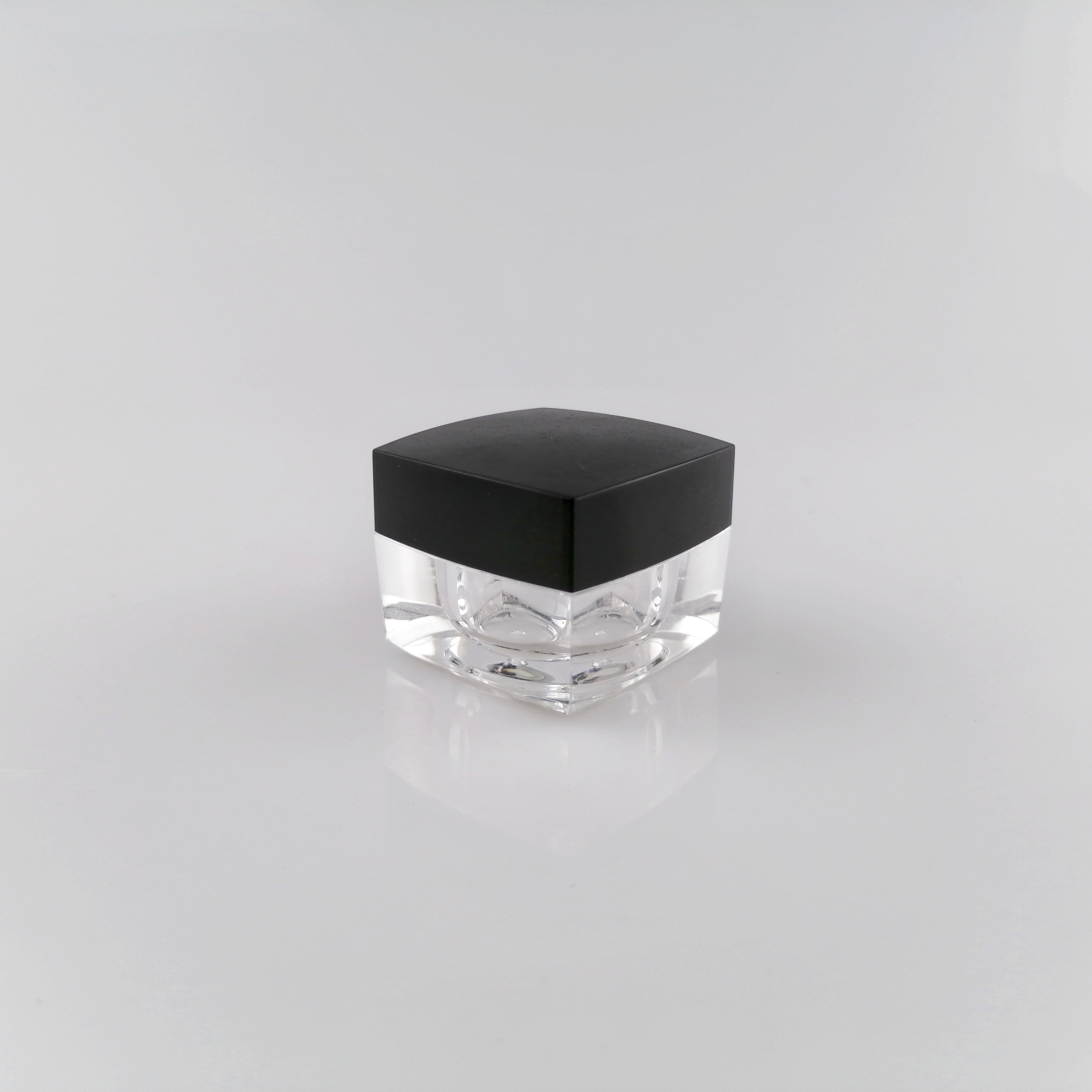 Square Frosted Silver Cream Cosmetic Jar 5g