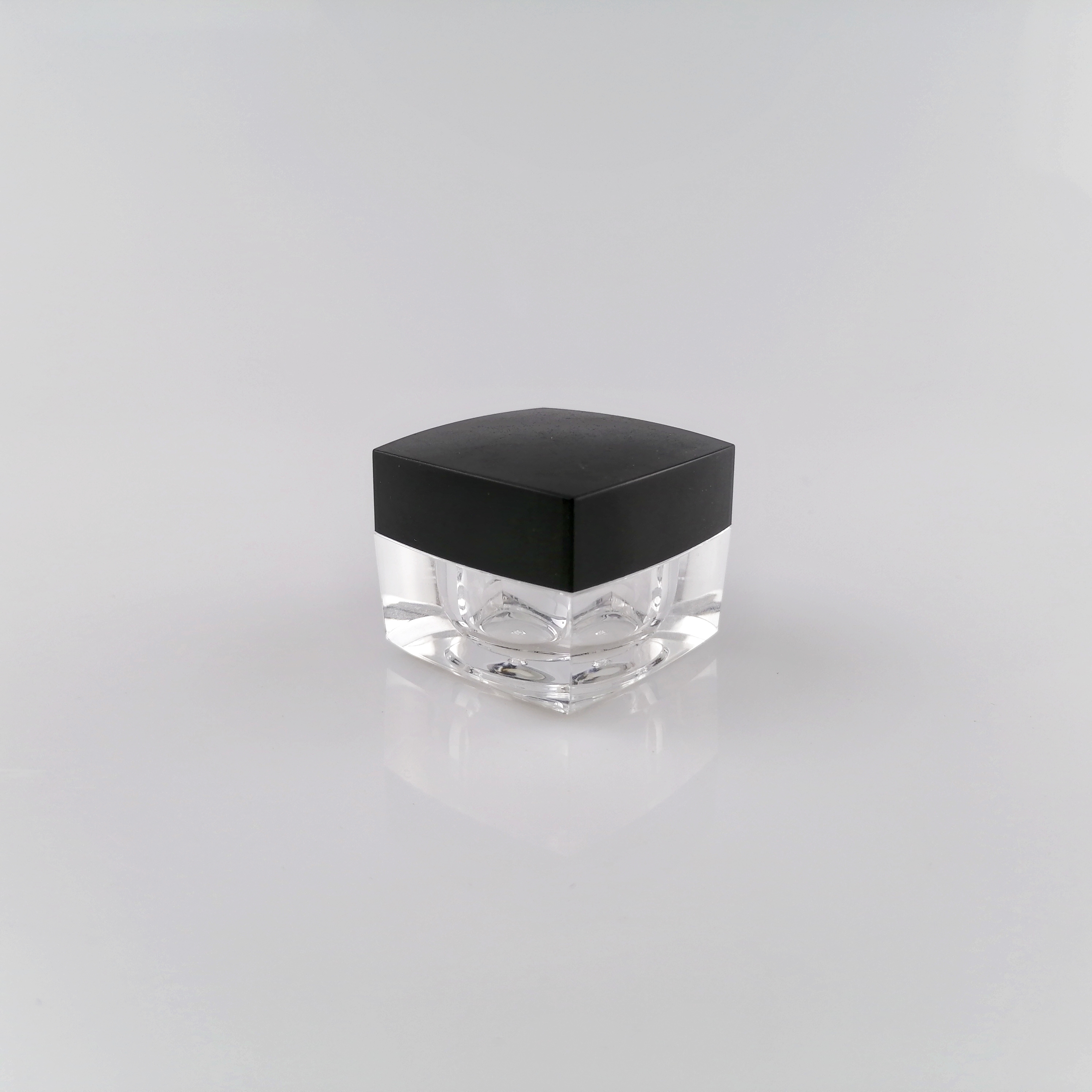 Luxury Clear Silver Square Shape Acrylic Cosmetic Packaging