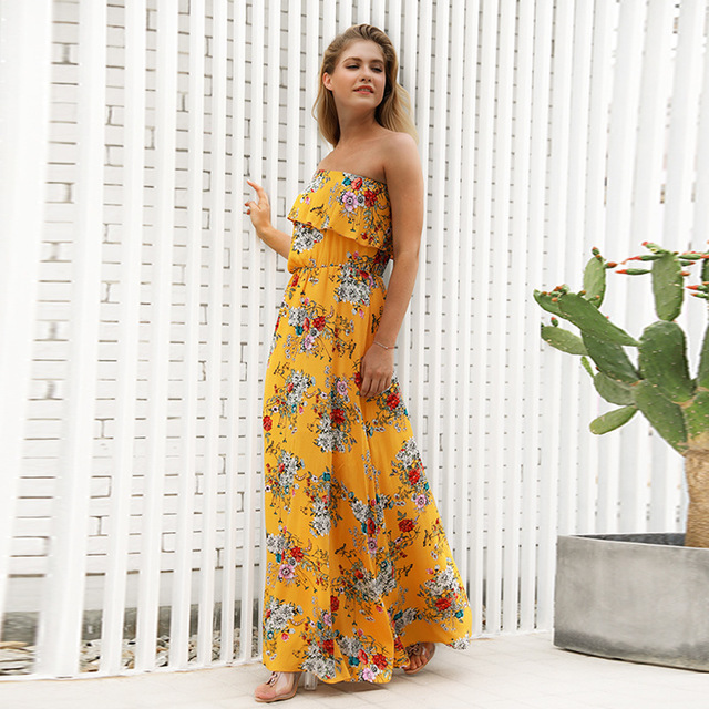 Strapless Casual Dress