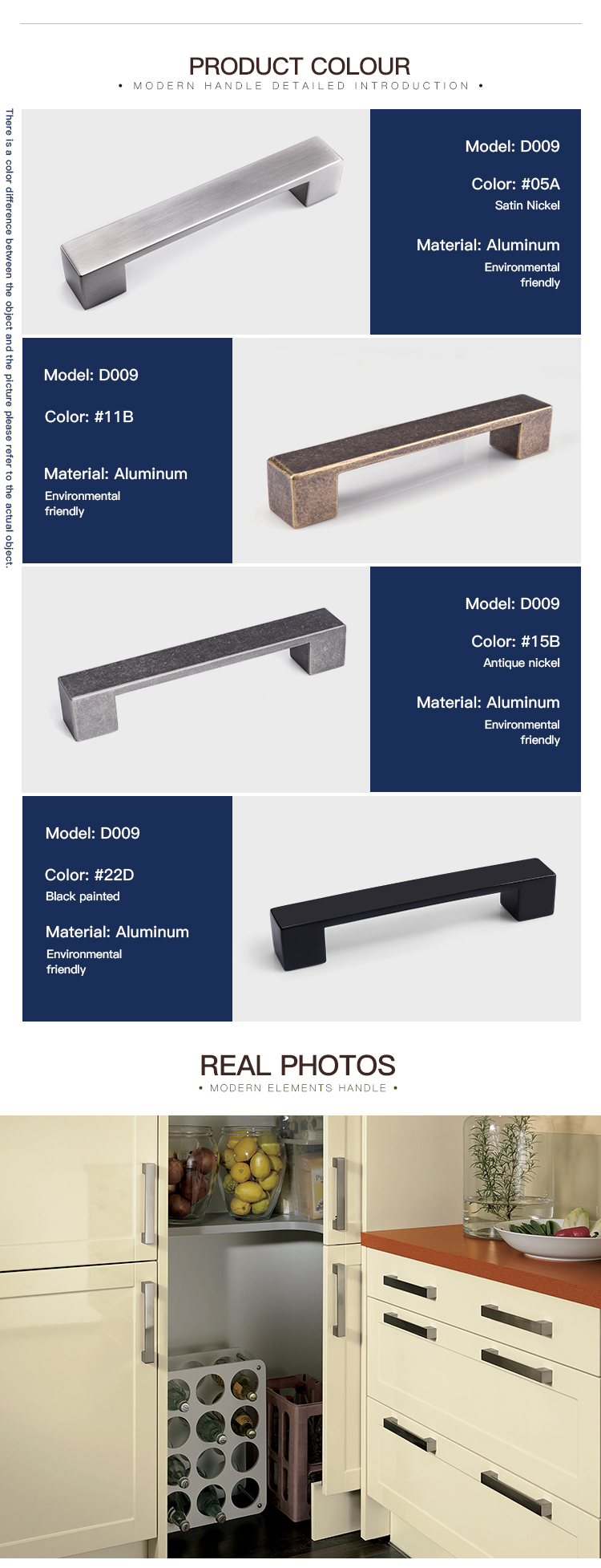 Matt Black Rectangular Drawer Pulls, High Quality Matt Black