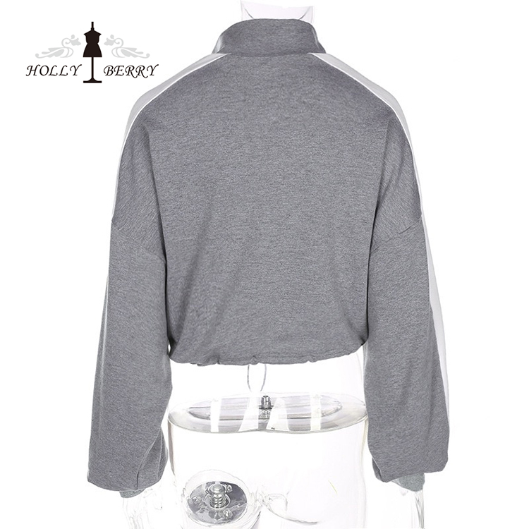 Women Hooded Sweatshirt Zipper