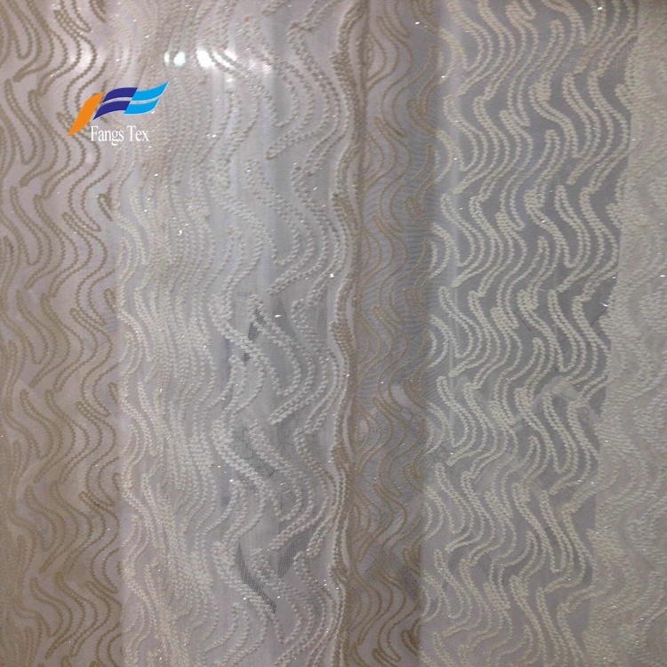 100% Polyester Embroidered Wide Voile Curtain Fabric
