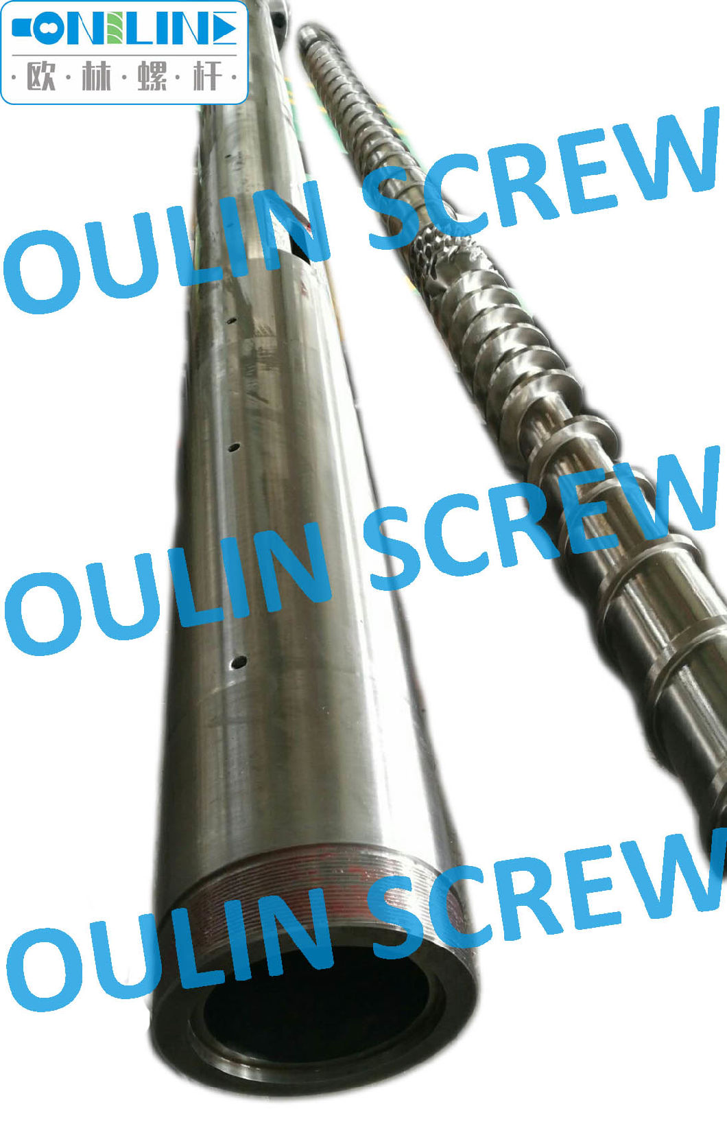 Bimetallic Pelletizing Screw and Barrel for Crushed HDPE Bottle Crates