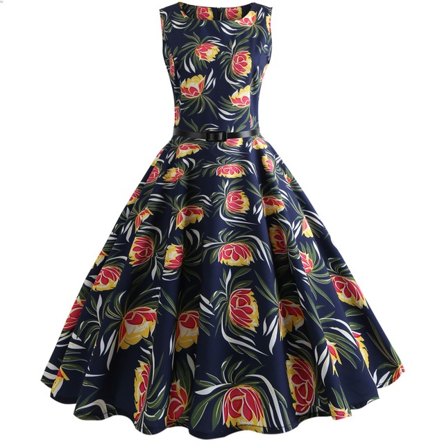  A-Line Flower Lovely Vintage Dress