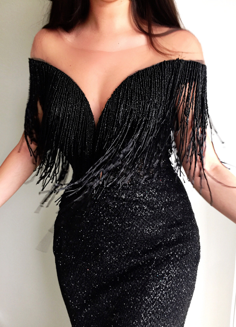 Shoulder Off Mermaid Dress