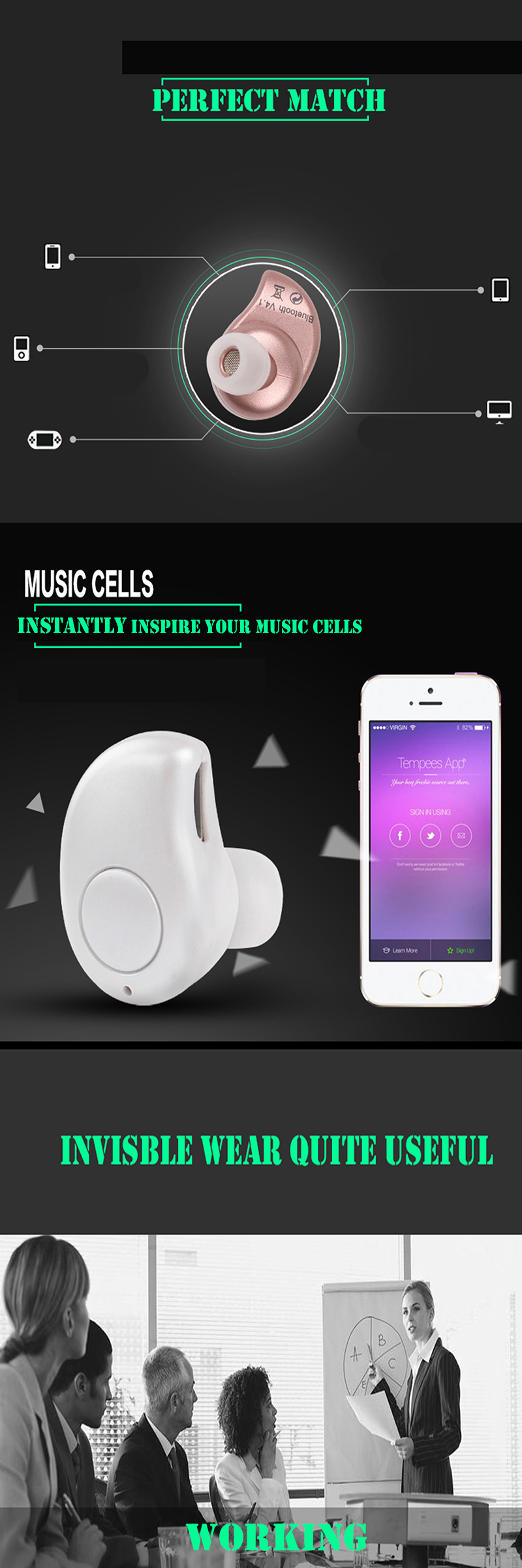 mini wireless earphone