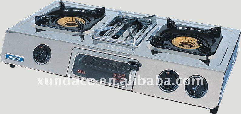 Stainless Steel Gas Stove with Grill