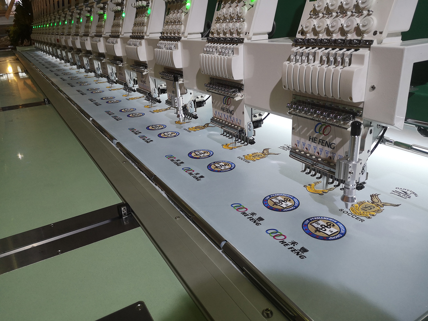 12 Heads Flat Embroidery Machine From Hefeng Brand, High Quality 12 ...