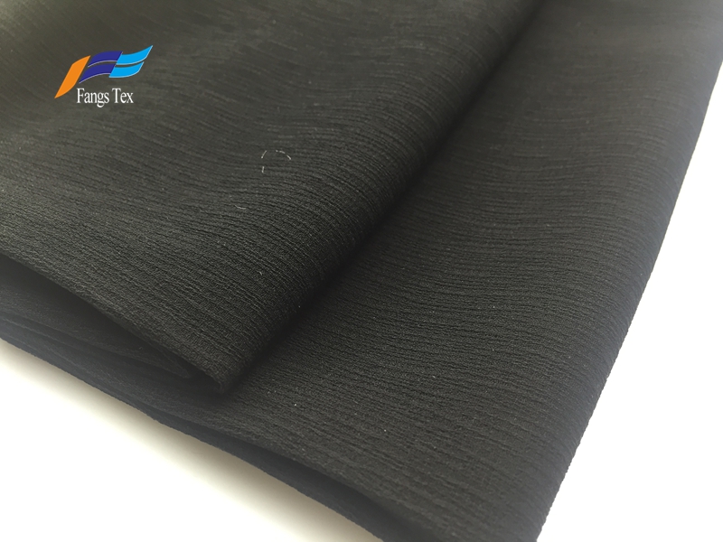 Breathable 100% Polyester Bark Crepe Chiffon Abaya Fabric 1