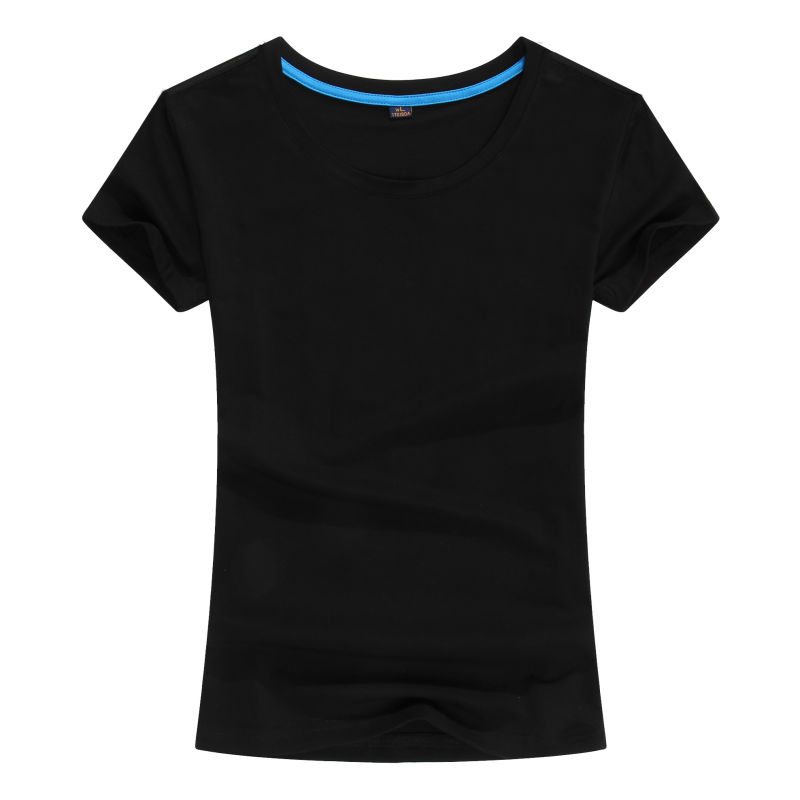 100%Cotton Fashion Women's Round Neck Tshirt Tee Shirt (TW-035)