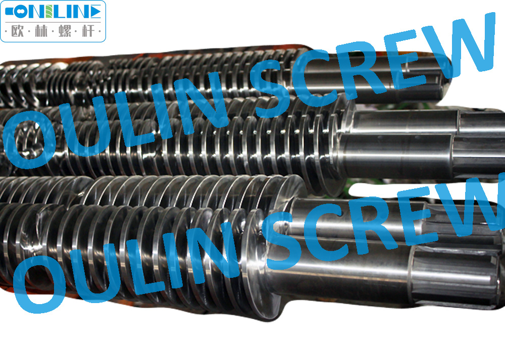 Liansu 65/132 Twin Conical Screw and Barrel for PVC, WPC