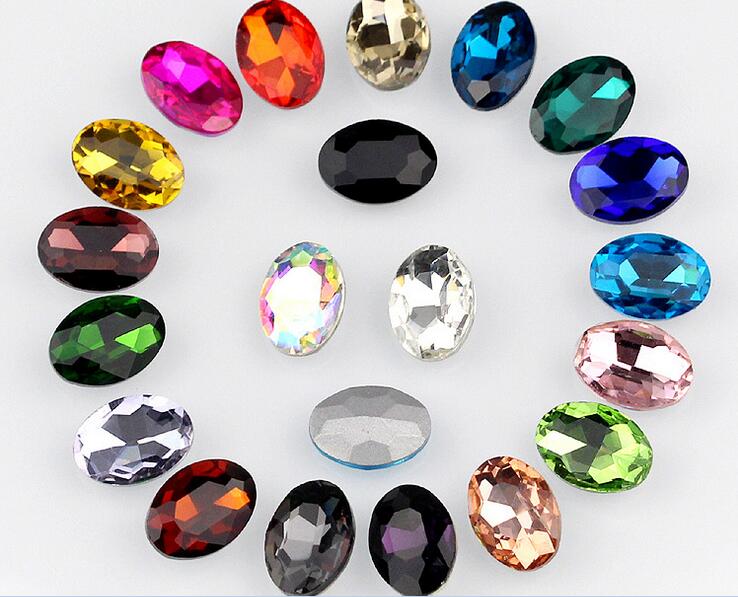 Best Crystal Pointback Rhinestones Rhinestone Crystal Stone Glass Diamond Stone Factory (TP-Oval 13*18)