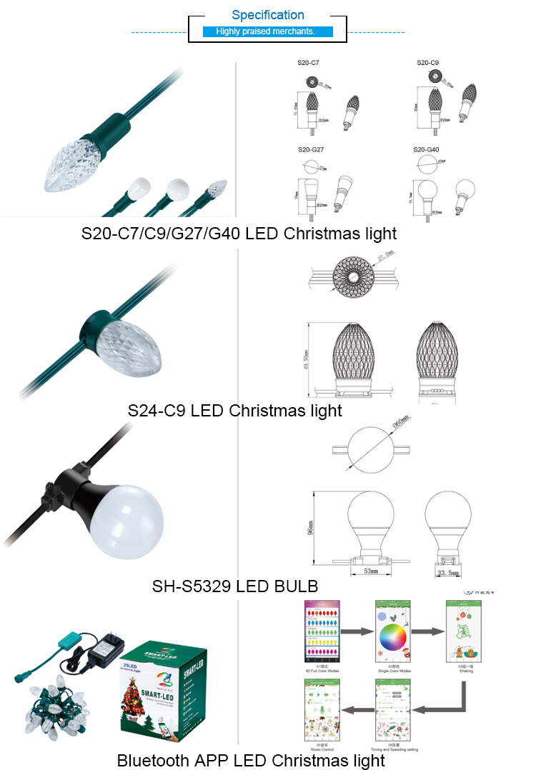 christmas led string lights