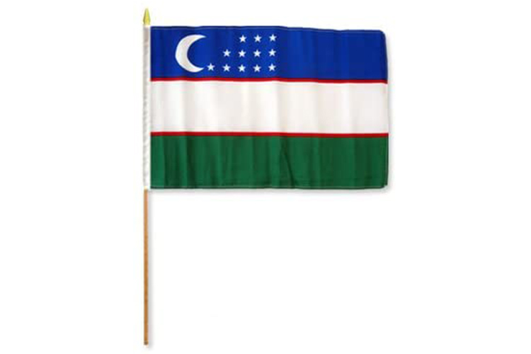 National Uzbekistan Promotion Flying Flags
