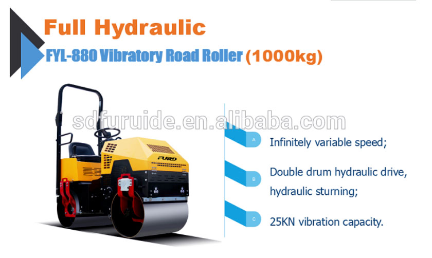 Soil Compaction Equipment Double Drum Vibratory Roller For Sale Fyl-880 ...