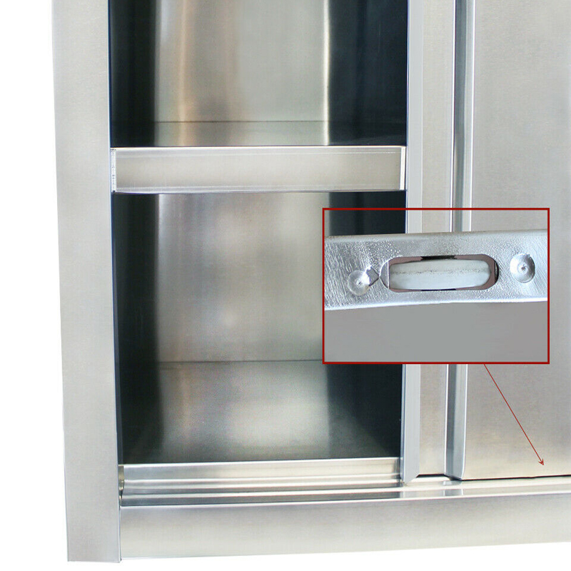 Stainless Steel Sliding Door Wall Mount Kitchen Cabinet