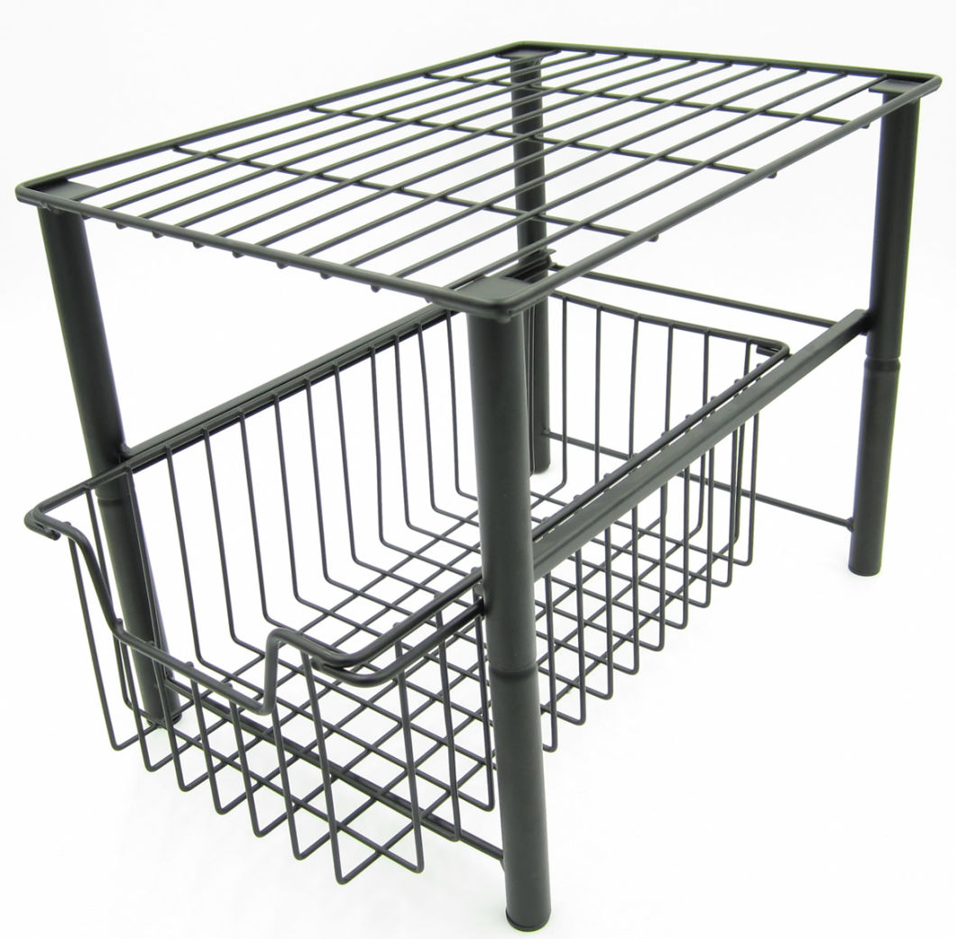 Double foldable storage rack