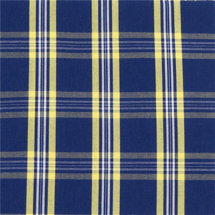 Colorful yarn dyed 100%cotton plaid fabric for dress
