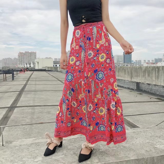 Printed Lace Flower Skirt 