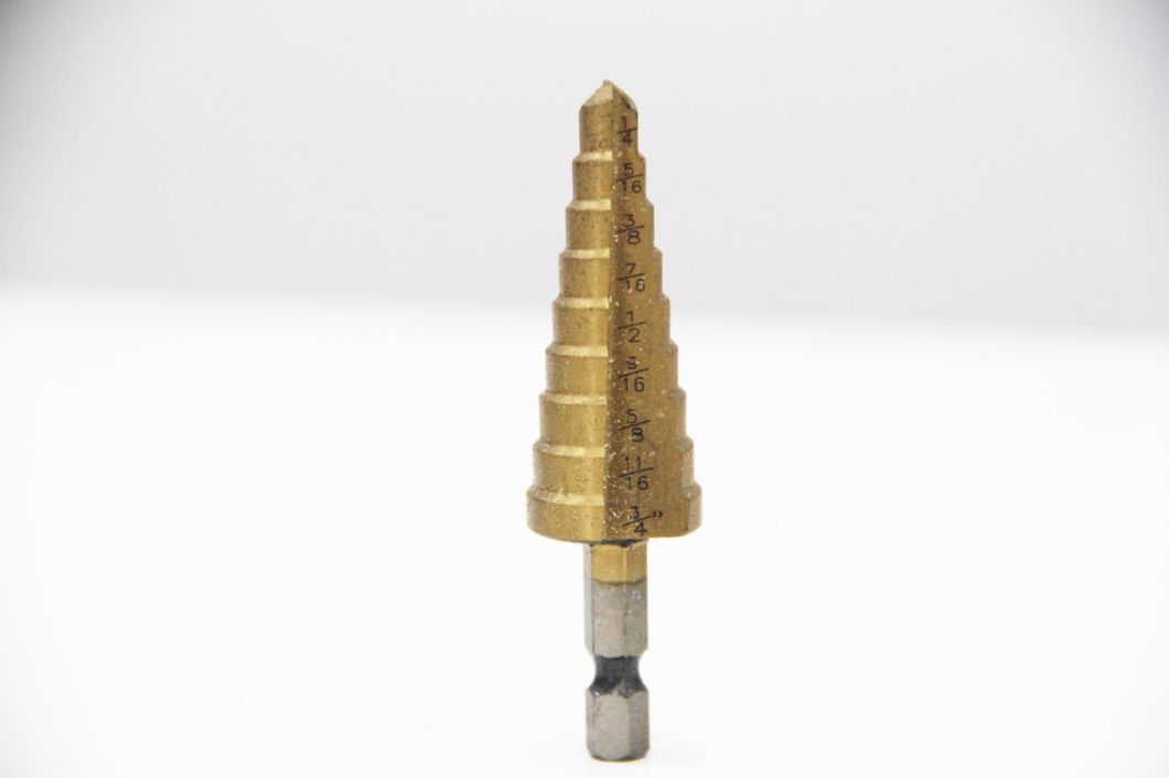 China 3PCS HSS TinCoated Step Drill in Aluminum Case Leading