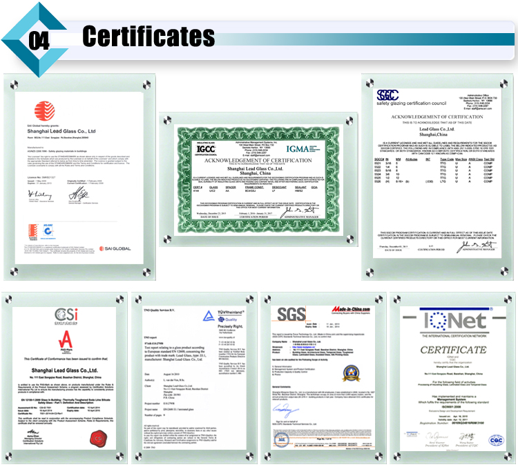 Laminated Glass Certificate