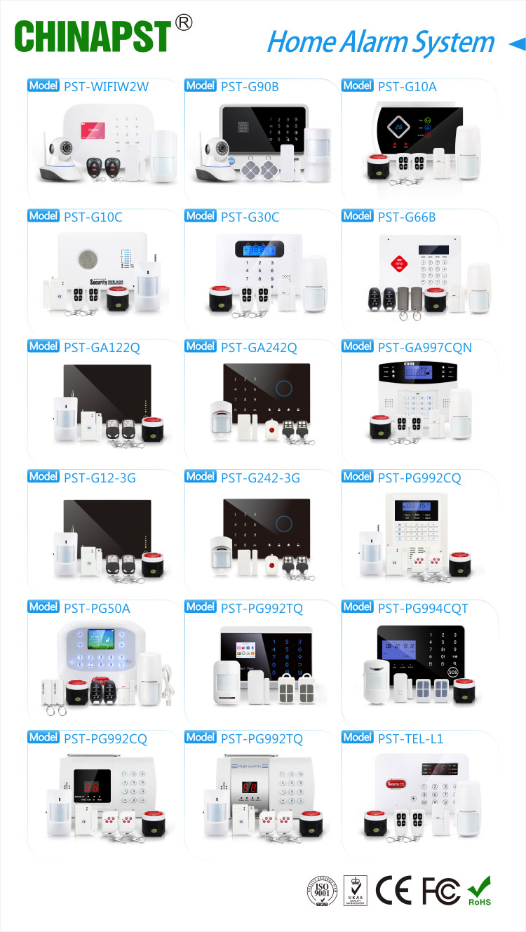 Hot LCD Display GSM PSTN Wireless Home Alarm System (PST-PG992CQ)