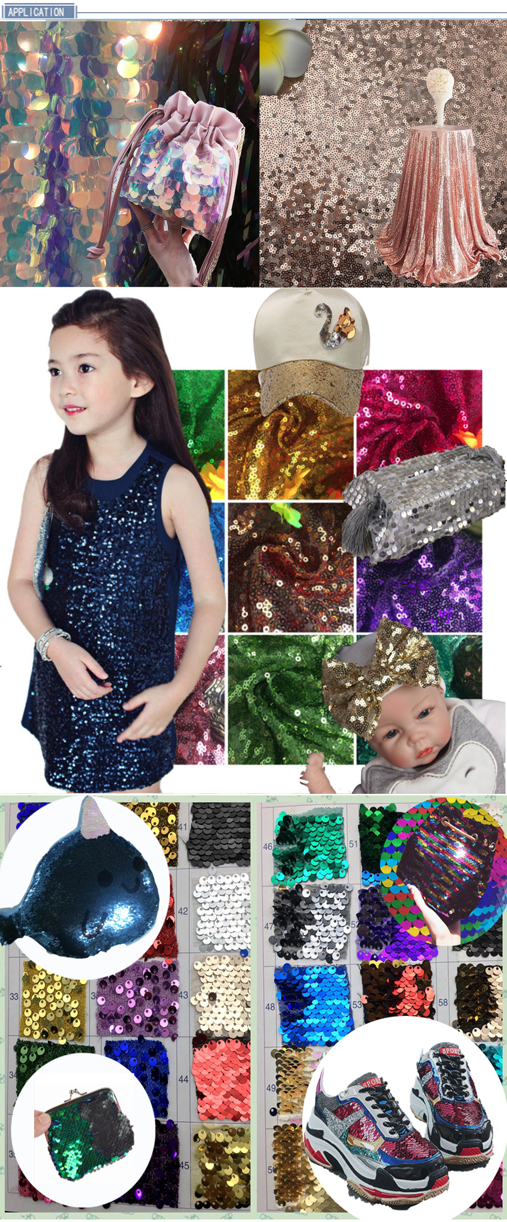 Golden Sequin Fabric