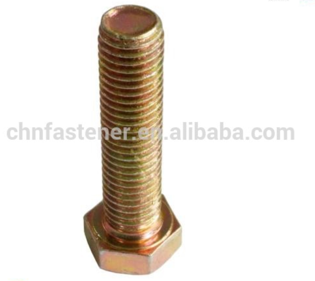 Hex Bolt Full Thread Carbon Yellow Zinc Plating