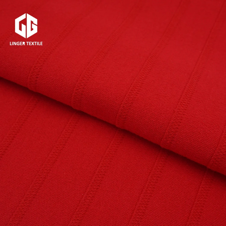 Wholesale CVC Jacquard Interlock Fabric 60%Cotton 40%Polyester