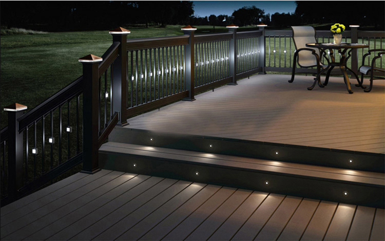 led deck light for wood corridor