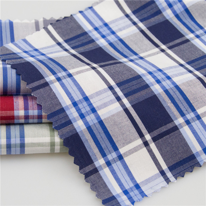 Plaid yarn dyed cotton fabric cloth for shirt