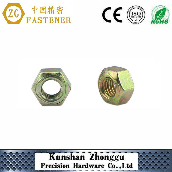 yellow zinc hexagon nuts 