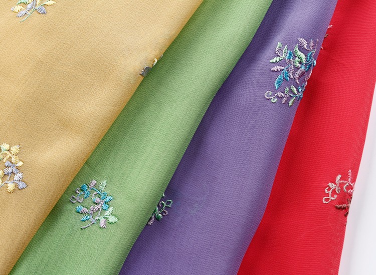 custom plain chiffon fabric