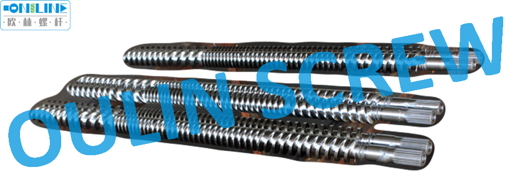 Barril de parafuso paralelo duplo de 55 mm para folha/ perfil/ tubo/ bellets de PVC/ pellets