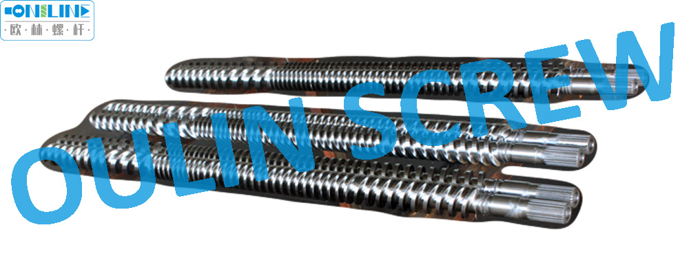 55mm Double Parallel Screw Barrel for PVC Sheet/ Profile/ Pipe/ Pellets