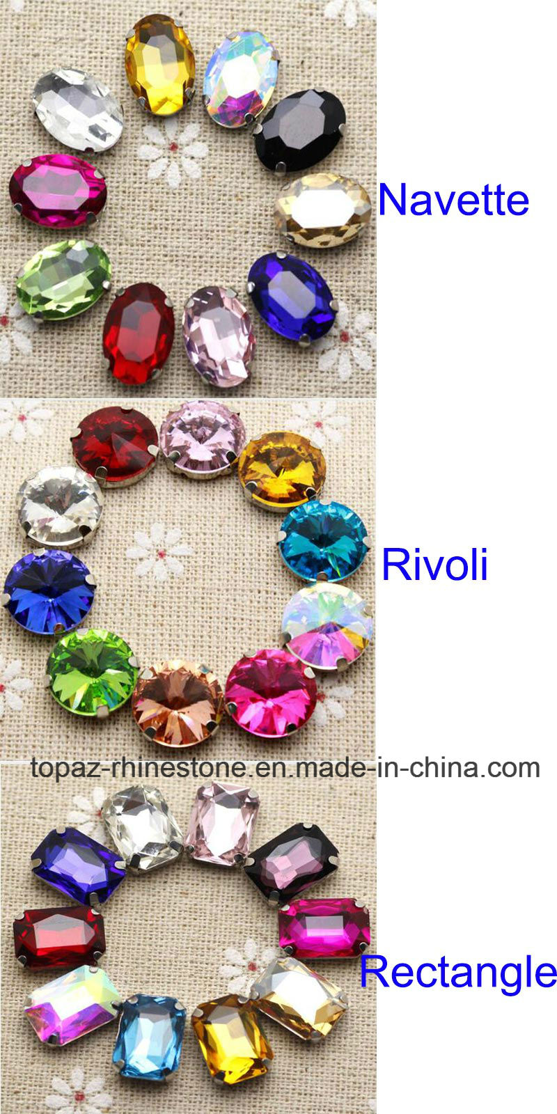 Sew on Claw Setting Crystal Stone Empty Claw Setting Metal Frame (TP-Claw)