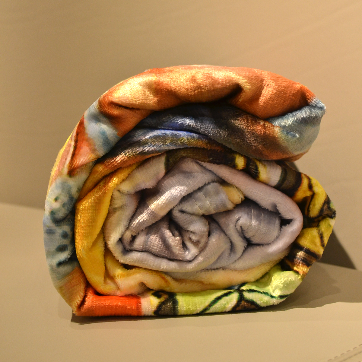rolled  blanket 