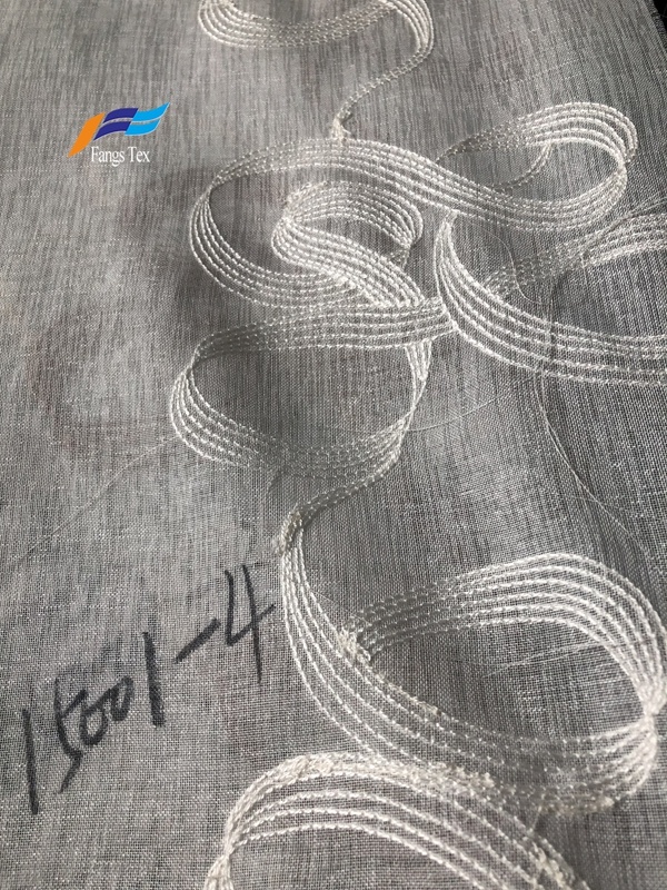 Embroidered Organza Voile Sheer Summer Curtain Fabric 2