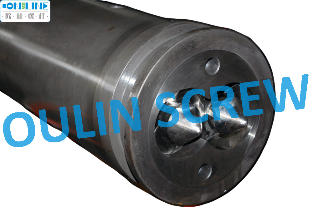 Bandera 110-28 barril de parafuso paralelo duplo para folha de PVC, tubo, perfil, extrusora de granulação